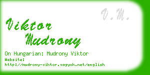 viktor mudrony business card